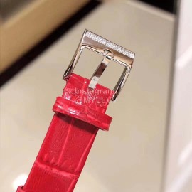 Piaget Limelight Gala Diamond Leather Strap Watch Red