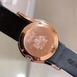 Piaget Limelight Gala Diamond Green Leather Strap Watch