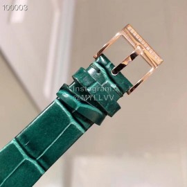 Piaget Limelight Gala Diamond Green Leather Strap Watch