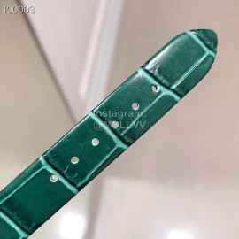 Piaget Limelight Gala Diamond Green Leather Strap Watch