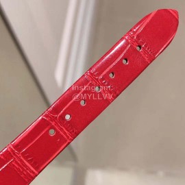 Piaget Limelight Gala Diamond Red Leather Strap Watch