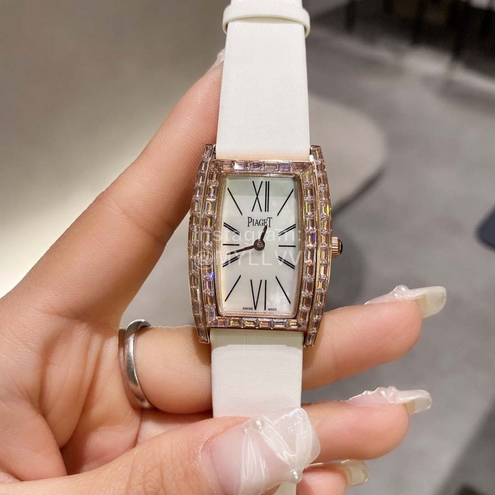 Piaget 316l Refined Steel White Strap Watch