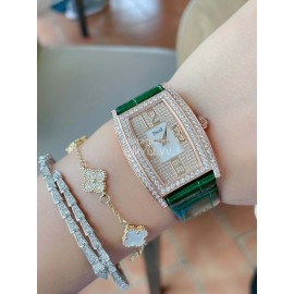 Piaget 316l Steel Case Diamond Dial Watch Gold