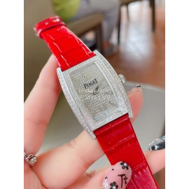 Piaget 316l Steel Case Diamond Dial Watch Silver