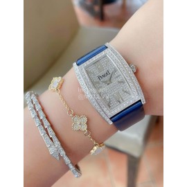 Piaget 316l Steel Case Diamond Dial Watch Silver