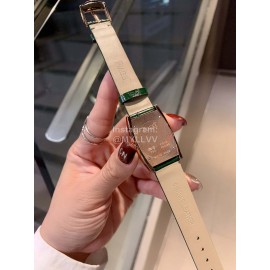 Piaget 316l Steel Case Green Strap Watch For Women