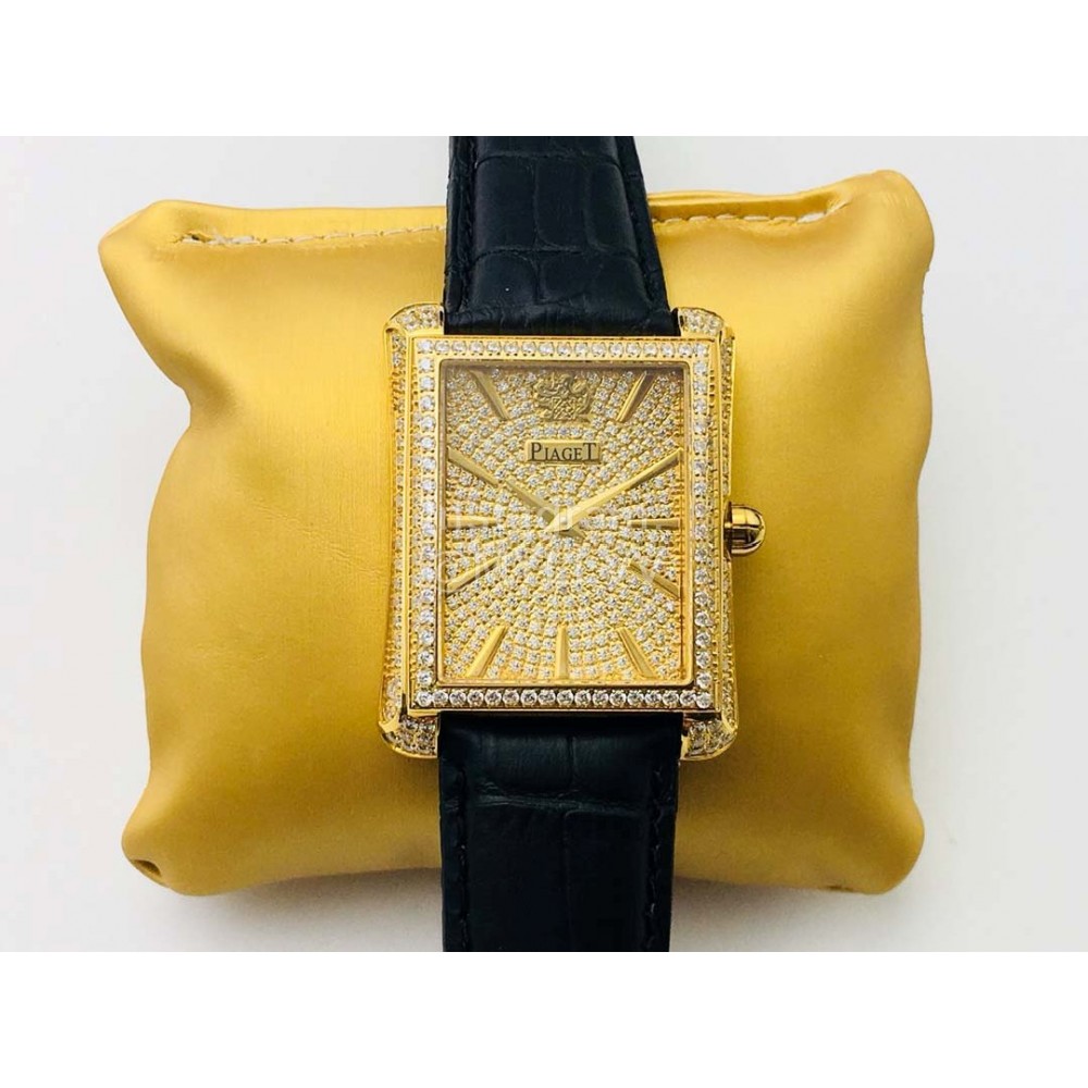 Piaget Pff Factory Sapphire Crystal Diamond Dial Watch Gold