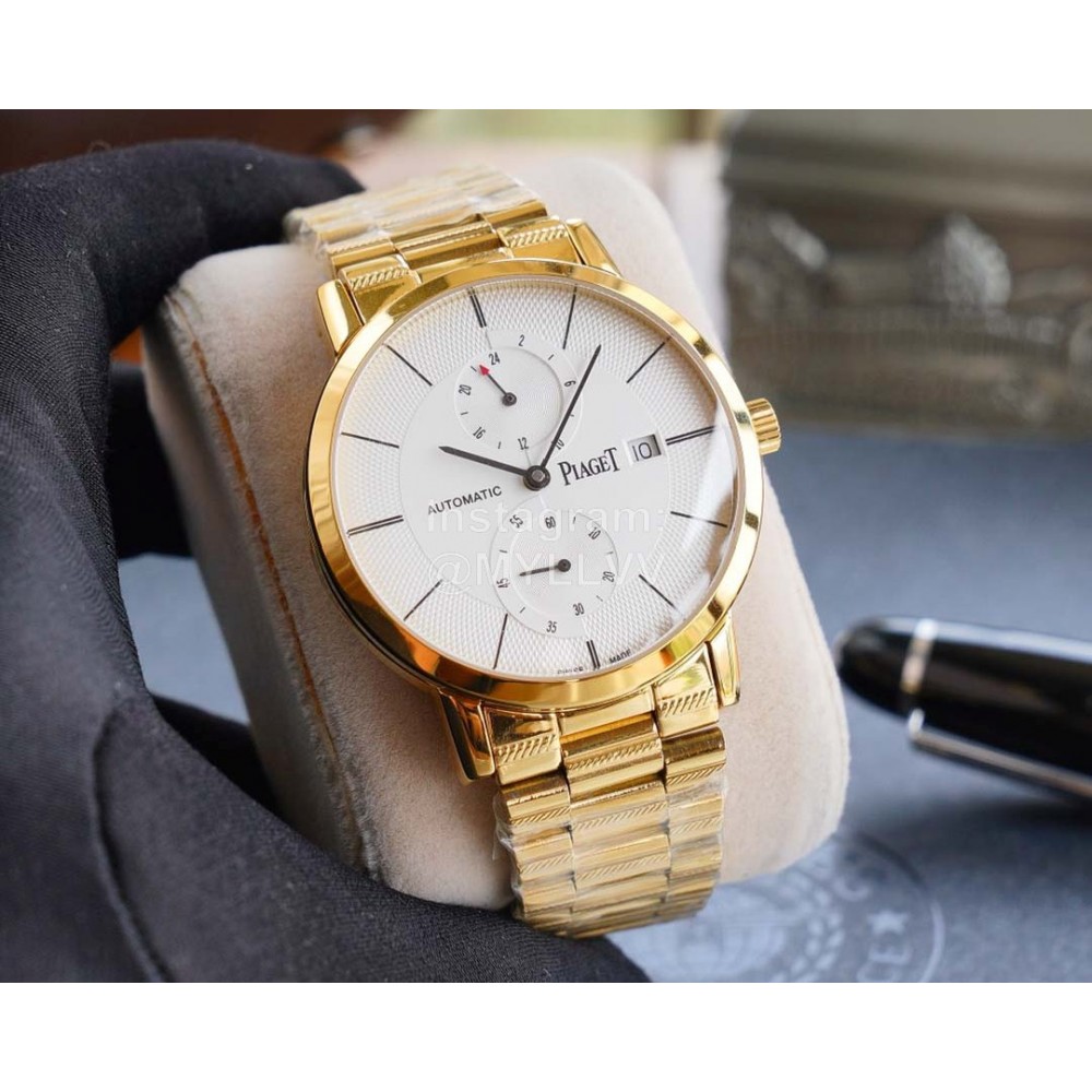 Piaget Altiplano Sapphire Crystal Steel Strap Watch Gold