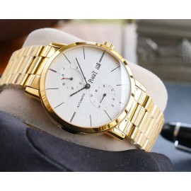 Piaget Altiplano Sapphire Crystal Steel Strap Watch Gold