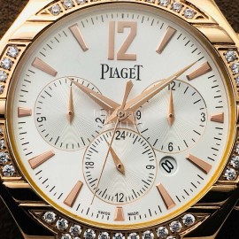 Piaget 43mm Dial Diamond Multifunctional Watch Rose Gold