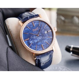 Piaget Altiplano Sapphire Crystal Mechanical Watch Dark Blue