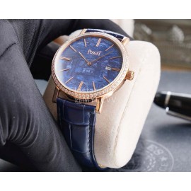 Piaget Altiplano Sapphire Crystal Mechanical Watch Dark Blue