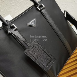 Prada Nylon Leather Handle Elegant Business Briefcase For Men 2ve891