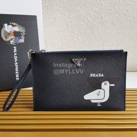 Prada Leather Lining Sheepskin Exquisite Printing Fashion Handbag 2nh005