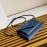 Prada Exquisite Leather Flap Closure Fashion Messenger Bag For Women Dark Blue 1bp020