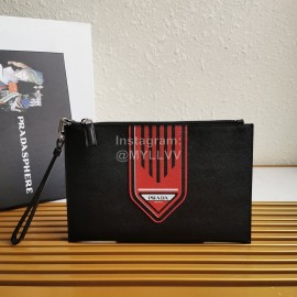 Prada Cross Grain Cowhide Exquisite Fashion Handbag Red 2ng005