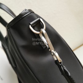 Prada New Large Nylon Leather Tote Bag Shopping Bag For Men Black 2vg064