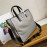 Prada New Large Nylon Leather Tote Bag Shopping Bag For Men Gray 2vg064