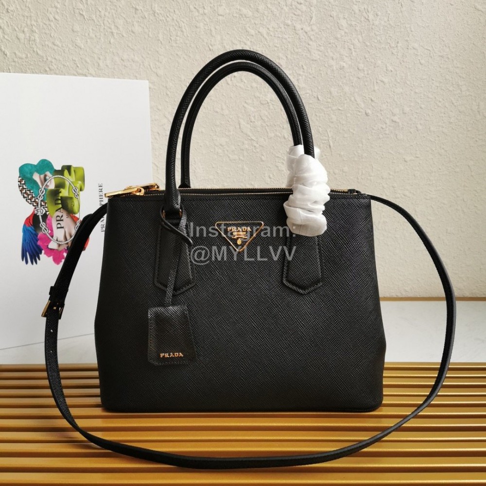 Prada Fine Leather Fashion Handbag Messenger Bag For Women Black 1ba232