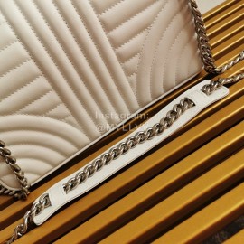 Prada Classic Napa Leather Chain Strap Fashion Bag For Women White 1bd108