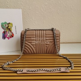 Prada Classic Napa Leather Chain Strap Fashion Bag For Women Brown 1bd108