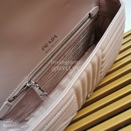 Prada Classic Napa Leather Chain Strap Fashion Bag For Women Brown 1bd108