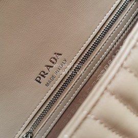 Prada Classic Napa Leather Chain Strap Fashion Bag For Women Brown 1bd108