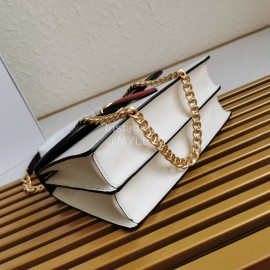 Prada Calfskin Gold Chain Flap Bag For Women 1bd188
