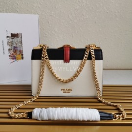 Prada Calfskin Gold Chain Flap Bag For Women 1bd188