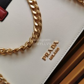 Prada Calfskin Gold Chain Flap Bag For Women 1bd188