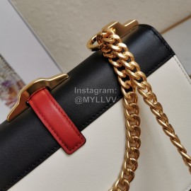 Prada Calfskin Gold Chain Flap Bag For Women 1bd188