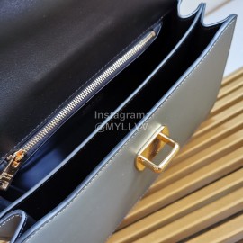 Prada Fashion Calfskin Gold Chain Flap Bag For Women 1bd188