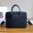 Prada New Cross Grain Leather Exquisite Portable Briefcase For Men Blue 2ve363