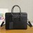 Prada New Cross Grain Leather Exquisite Portable Briefcase For Men Black 2ve363