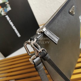 Prada New Cross Leather Whale Pattern Handbag Black 2vh073