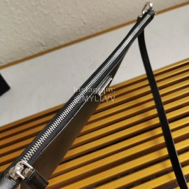 Prada New Cross Leather Whale Pattern Handbag Black 2vh073