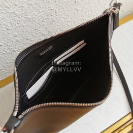 Prada New Cross Leather Whale Pattern Handbag Black 2vh073