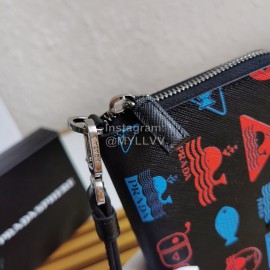 Prada New Cowhide Whale Print Long Zipper Wallet 2ml028