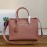 Prada Exquisite Leather Double Handle Fashion Messenger Bag For Women Pink 1ba153
