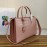 Prada Exquisite Leather Double Handle Fashion Messenger Bag For Women Pink 1ba153
