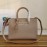 Prada Exquisite Leather Double Handle Fashion Messenger Bag For Women Khaki 1ba153