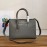 Prada Exquisite Leather Double Handle Fashion Gray Messenger Bag For Women 1ba153