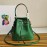 Prada Cross Cowhide Drawstring Bucket Bag Handbag For Women Green 1be032