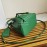 Prada Cross Cowhide Drawstring Bucket Bag Handbag For Women Green 1be032