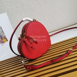 Prada Exquisite Leather Love Shape Romantic Bag For Women Red 1bh144