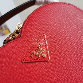 Prada Exquisite Leather Love Shape Romantic Bag For Women Red 1bh144