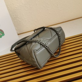Prada Small Imported Lambskin Soft Light Chain Bag For Women Gray 1bd233