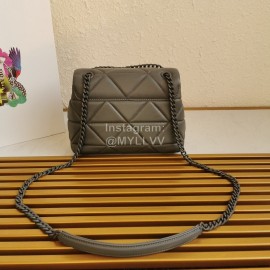 Prada Small Imported Lambskin Soft Light Chain Bag For Women Gray 1bd233