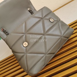 Prada Small Imported Lambskin Soft Light Chain Bag For Women Gray 1bd233