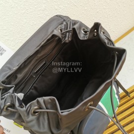 Prada Calf Leather Nylon Shoulder Strap Fashion Backpack For Men Green 2vz135